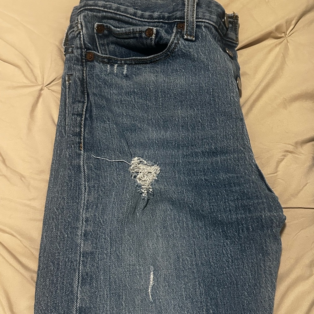 Levi's Premium Classic Blue Denim with Brown Patch